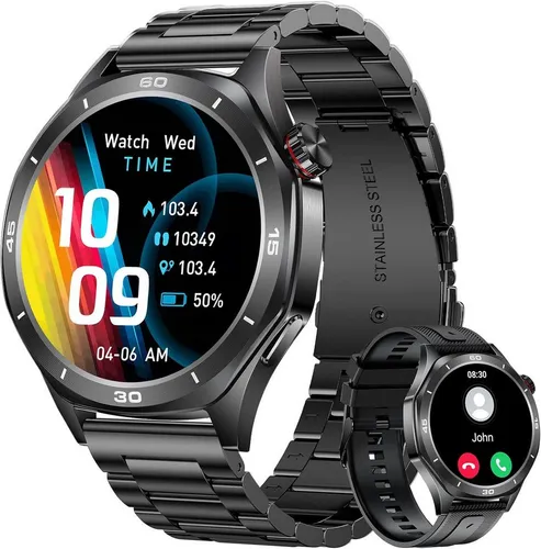 MEGALITH I129 Smartwatch - Multifunktionale Fitnessuhr - Smartwatch mit Bluetooth-Telefonie, umfassender Gesundheitsüberwachung und über 113 Sportmodi. Ideal für Fitness und Alltag, mit IP67-Wasserschutz und individueller Anpassung.