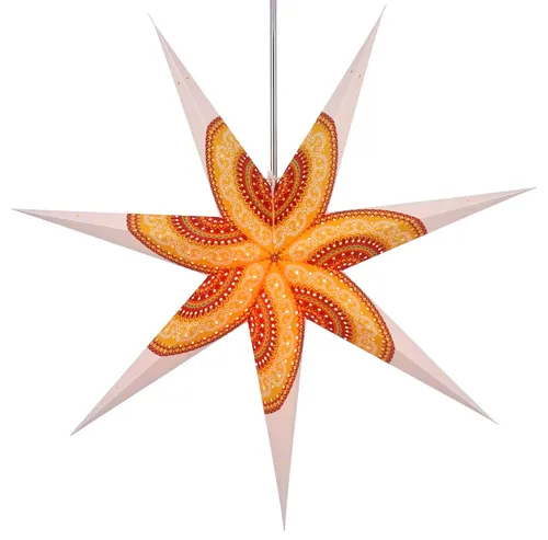 Guru-Shop Papiersterne Faltbarer Advents Leucht Papierstern,..