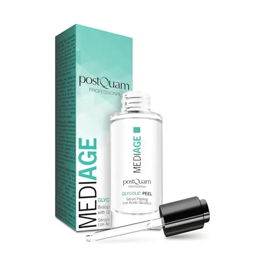 PostQuam Med Skin Gesichtspeeling mit Glykolsäure - 30 ml - Peeling Serum für das Gesicht mit Glykolsäure, entfernt Mitesser und tote Zellen, fördert die Zellerneuerung und sorgt für ein verbessertes Hautbild.