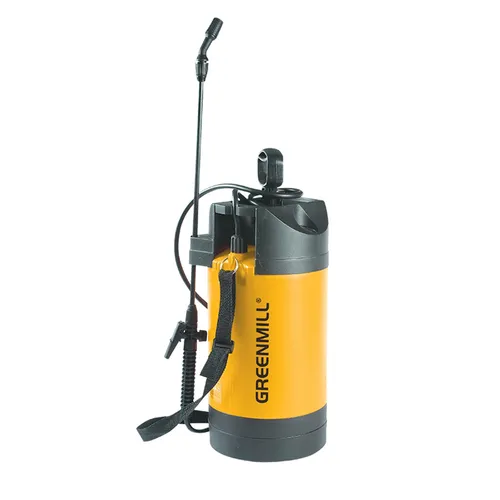 Drucksprüher Greenmil 5L für Pflanzenpflege - Gartensprühgerät mit 5L Kapazität, ideal für Gewächshaus und Garten. Einstellbare Sprühbreite und -länge für optimale Anwendung von Dünger und Insektiziden.