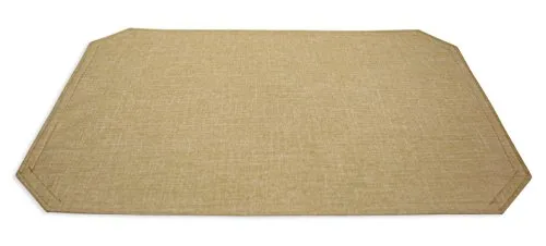 Haus und Deko Tischset Leinen Optik 35 x 50 cm Beige Natur Platzset waschbar wasserabweisend beschichtet Untersetzer Platzsets Küche Esstisch Wohnzimmer Platzdeckchen pflegeleicht