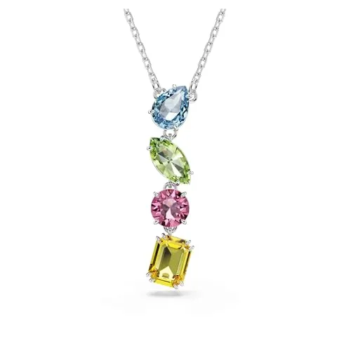 Swarovski Gema Cocktailring mit Blumenmotiv - Rhodinierter Damenring mit edlen Kristallen und zartem Blumenmotiv, ideal für einen farbenfrohen und energiegeladenen Look.