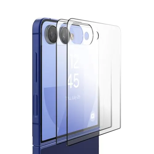 elago 2er-Pack Gehärtetes Glas + Displayschutz Kompatibel mit Samsung Galaxy Z Flip 7 – Anti-Fingerabdruck, Bruchsicher, Kratzschutz, Kristallklare Sicht, Blasenfrei [2er Pack]