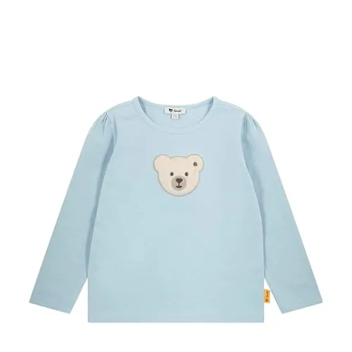 Steiff Mädchen T-Shirt Langarm, Cashmere Blue, 116 cm von Steiff