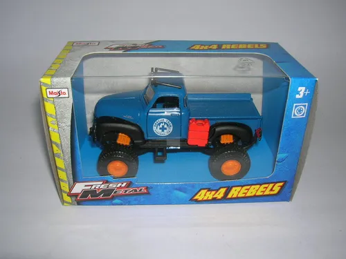 Maisto Fresh Metal 4 x 4 Rebels Chevrolet Pickup blau blue 11,5 cm