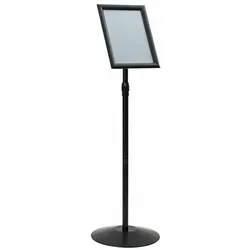 vidaXL Podest-Posterständer Silber A4 aus PVC und Stahl - Hochwertiger Podest-Plakatständer für Innen- und Außenbereiche. Verstellbare Höhe und robustes Design garantieren Stabilität und Flexibilität bei der Präsentation von Werbematerialien.