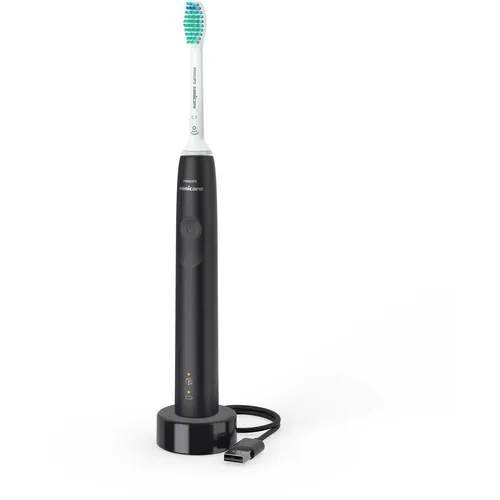 Sonicare 3100 Series HX3671/14 - Elektrische Zahnbürste schwarz - Elektrische Zahnbürste mit 31.000 Bürstenkopfbewegungen pro Minute und 2-Minuten-Timer für eine gründliche Reinigung und optimale Mundgesundheit.