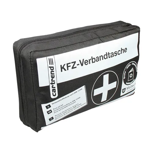 Cartrend Verbandtasche Verbandskasten Auto schwarz DIN 13164, 7730043 (06/2026)