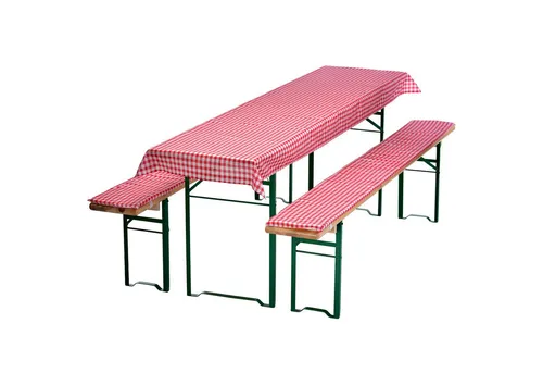 NYVI Bierbankauflagen Set NYVIGala 130x70 cm Rot Kariert von NYVI