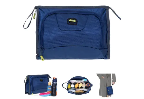 ELEPHANT Kulturbeutel Trainer groß - Navy Blue - Kulturbeutel mit wasserabweisendem Material, ideal für Reisen. Bietet ausreichend Platz mit 1 Hauptfach und 2 Innentaschen. Handgepäcktauglich gemäß IATA.