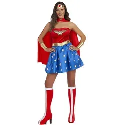 Metamorph Kostüm Wonder Woman sexy Kostüm - Kostüme für Erwachsene, mit Kleid, Umhang und Diadem – perfekt für Karneval oder Mottopartys!