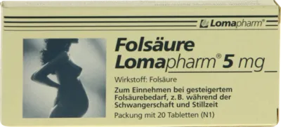 LOMAPHARM GmbH FOLSÄURE LOMAPHARM 5 mg Tabletten 20 St 01713334