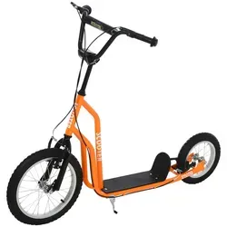 HOMCOM Kinderroller 5 Jahre - Verstellbarer Tretroller mit Luftreifen - Roller/Kickboards: Verstellbare Lenkerhöhe 88-94 cm für Wachstum mit Ihrem Kind, sicherer Halt durch duales Bremssystem und langlebige Materialien für langanhaltenden Fahrspaß.