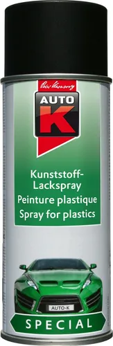 Kunststoff Lackspray schwarz 400ml - Spraydose für schnelltrocknenden Kunststofflack in Schwarz, ideal für die Auffrischung von Auto-Kunststoffteilen.