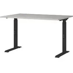 GERMANIA GW-Mailand Höhenverstellbarer Schreibtisch - Kinderschreibtisch mit höhenverstellbarem C-Fuß, ideal für wachsende Kinder und ergonomisches Arbeiten. Maße: 120x80 cm, stabil und modern in Kaschmir und Schwarz.