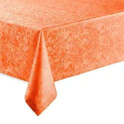 DecoHomeTextil Heimtextilmanufaktur Tischdecke Harmony hochwertig pflegeleicht mit Saumrand orange Läufer 40 x 140 cm