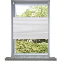 vidaXL Plissee 80x100cm Weiß - Faltrollo mit flexiblem Sichtschutz - Plissee Rollo 80x100cm in Weiß, idealer Sonnen- und Sichtschutz, einfach zu montieren ohne Bohren. Perfekt für jedes Zimmer, passt sich flexibel Ihren Bedürfnissen an.