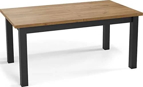 WFL Group Esstisch, Eiche Wotan, 80x76x160 cm - Esstisch aus Eiche Wotan, ausziehbar von 160 cm auf 240 cm, ideal für Dinnerpartys. Hergestellt in der EU aus nachhaltigen Materialien, robust und langlebig.