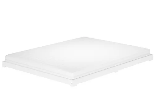 ERST-HOLZ Massivholzbett Doppelbett Extra Flach 160 x 200 cm Massivholz Weiß, Kiefer waschweiß