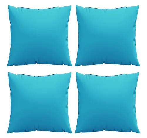 vidaXL Scatter Kissen Set 4 Stk Türkis 40x40 cm in türkis von vidaXL