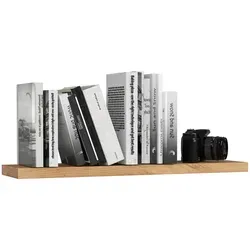 Raumhirsch Furniture Wandregal Sonoma Eiche, 80x3x20 cm - Modernes Wandregal aus hochwertigem Holzwerkstoff - ideal für kleine Räume. Mit unsichtbarer Halterung für einen eleganten Look und Platz für Bücher oder Dekoration.