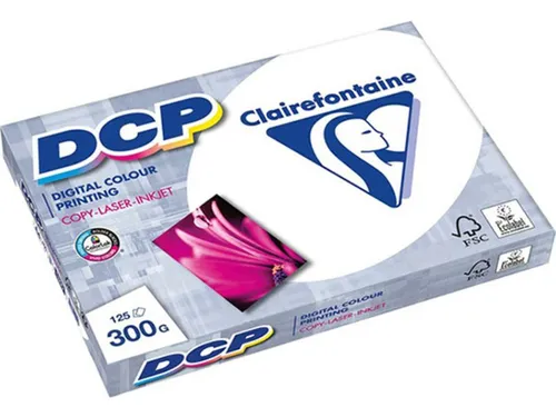 Clairefontaine Multifunktionspapier DCP A4 - 300 g/m², beidseitig bedruckbar, ideal für Inkjet- und Laserdrucker, 125 Blatt