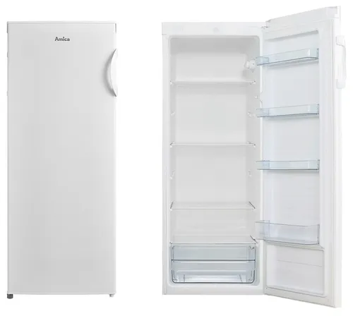 Amica Vollraum-Kühlgerät VKS 354 130 W - Stand-Kühlschrank mit 230 l Nutzinhalt, automatischer Abtauung und energieeffizienter Leistung (Energieeffizienzklasse E). Ideal für Familien mit viel Platz für frische Lebensmittel.