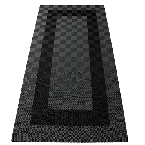 RAMROXX Performance Bodenfliesen Set 2,8mx5,6m in Grau Schwarz - Hochwertige Kunststoffbodenfliesen für Garagen und Werkstätten, langlebig und pflegeleicht. Ideal für einen stabilen und modernen Bodenbelag.