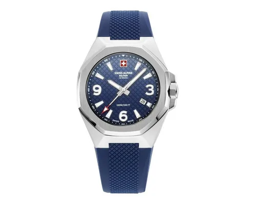 Swiss Alpine Military Herren Uhr mit Silikonarmband - Armbanduhren für Herren, stilvolle Herrenuhr mit 10 bar Wasserdichtigkeit – ideal zum Schwimmen und Schnorcheln.