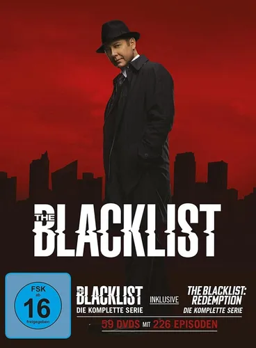 The Blacklist - Die komplette Serie 59 DVDs, spannende Krimi-Drama-Serie für Fans ab 16 Jahren