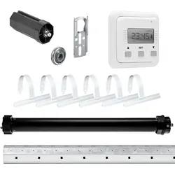 Komplett-Set | PE5 40/12-60 inkl. Doppelwippe | 40Nm = Zugkraft bis 90Kg | 60mm Achtkant Welle | Wellenlänge 350 | Rolladenmotor, Rolladenantrieb