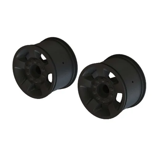 Arrma ARA510116 1/10 Felgen vorne/hinten 2.8, 14mm Sechskant, schwarz (2)