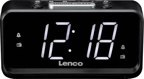 Lenco CR-28BK Radiowecker mit Dimmfunktion von Lenco