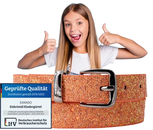 Rosa Glitzer-Kindergürtel 