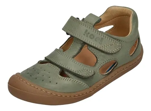 Koel Sandalen Lauflernschuh Barfußschuhe Barefoog BEP Leder Grün - Wanderschuhe aus hochwertigem Leder, ideal für die ersten Schritte mit optimaler Fußfreiheit und Komfort.
