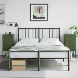 vidaXL Nachttische 2 Stk. Olivgrün in grün von vidaXL