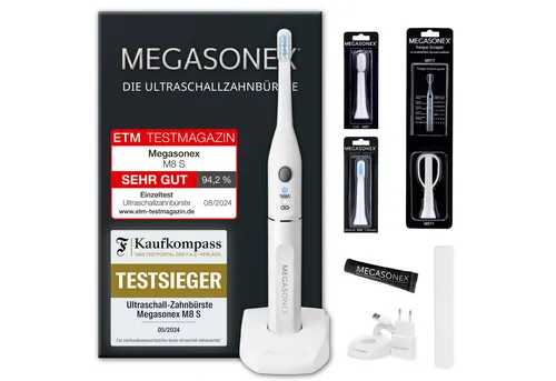 Produktbild MEGASONEX M8 S Ultraschall-Zahnbürste Set