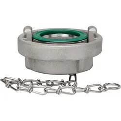 Riegler Storz-Blindkupplung 25-D mit Kette - Druckluftschlauch-Zubehör, hochwertige V4A-Storz-Blindkupplung für einfache und sichere Verbindung von Schlauchleitungen, max. 16 bar Druck, ideal für Industrieeinsätze.