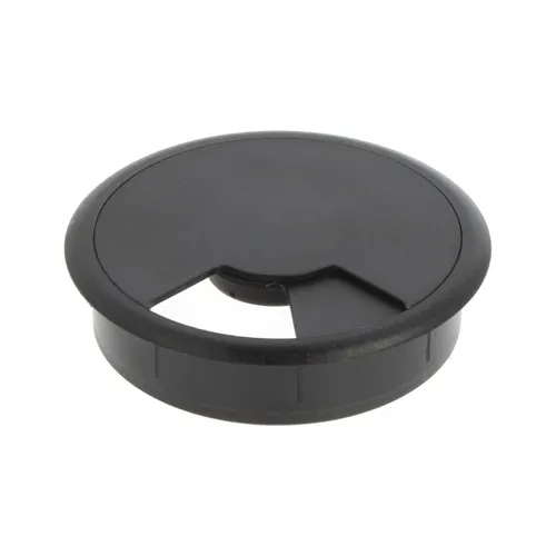 2er Pack 80mm ø Kabeldurchführung Kabeldurchlass schwarz Kunststoff Kabeldose