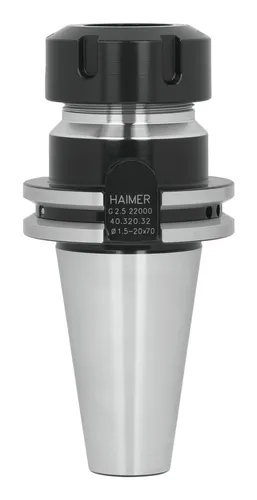 Haimer Spannzangenfutter SK50 ER40 - Kurz DIN ISO 7388-1ADB - Präzises Spannzangenfutter für höchste Genauigkeit, ideal für die Metallbearbeitung.