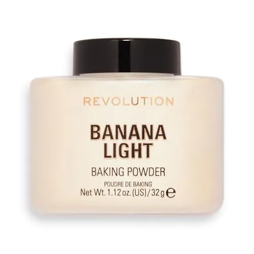 Produktbild Revolution Beauty London, Loose Baking Powder, Prolongs Makeup Wear, Brightening Setting Powder, For Light Skin Tones, Banana Light, 32g