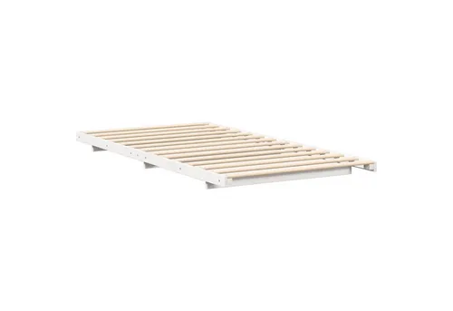 vidaXL Bodenbettgestell Weiß 75 x 190 cm aus Massivholz von vidaXL