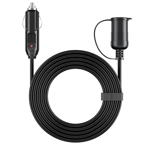 KFZ Verlängerungskabel 12V, 5M Zigarettenanzünder Verlängerungskabel,Sicherung für 12V/24V, Zigarettenanzünder Buchse Stecker für Camping Kühlbox auto