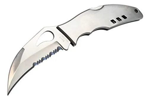 Spyderco BY07PS Taschenmesser Byrd Crossbill – grau, 19,4 cm - Hochwertiges Taschenmesser mit 8,7 cm Klinge aus 8Cr13MoV Stahl. Ideal für Outdoor-Aktivitäten und robust im Einsatz.