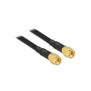 DELOCK 88893 - HF Antennenkabel 10 m SMA Stecker - WLAN-Antennen/Kabel, ideal für Hochfrequenzverbindungen mit geringer Dämpfung von nur 0,59 dB pro Meter bei 2,4 GHz. Perfekt für zuverlässige Netzwerkverbindungen!