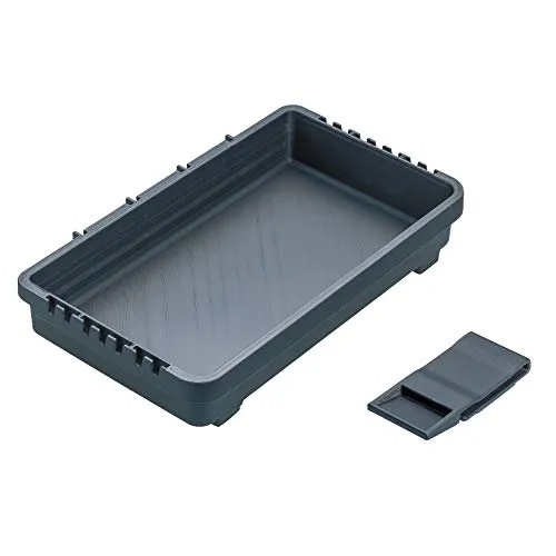 Meiho Tray BM-L Black 24,5x14,7x4,5cm - Köderablage für Angelboxen, Kunstköder Ablage für Spinnboxen, Köderschale für Boxen