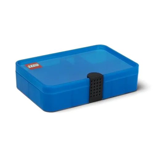 Room Copenhagen LEGO Sortierbox – Organisieren von Minifiguren, Fahrzeugen und Elementen – Sicheres Kunststoffmaterial, Tragbar, Anpassbar, Spielzeugaufbewahrung Transparent Blau