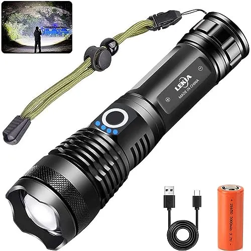 LEKIA LED Taschenlampe USB Aufladbar