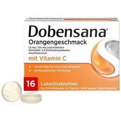 DOBENSANA Orangengeschmack 1,2mg/0,6mg Lutschtabl. 16 St