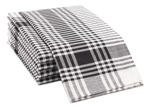 ZOLLNER 5er Set Geschirrtücher in schwarz von Zollner